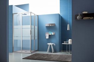 salle de bain bleue