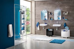 Salle de bains double lavabos